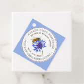 編集可能な蜂蜜の説明ブルーフラワービーラベル フェイバータグ (インサイチュ)