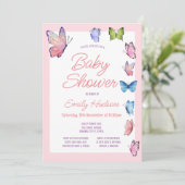 編集可能な蝶の招待状 招待状 (スタンド正面)