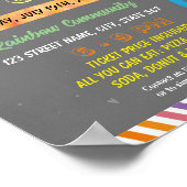 編集可能な親の夜間の学校テンプレート ポスター (角)