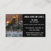 編集可能な解体掘削 名刺 (正面)