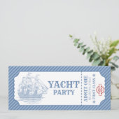 編集可能な誕生日クルーズボーディングパスの招待状 招待状 (スタンド正面)