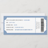 編集可能な誕生日クルーズボーディングパスの招待状 招待状 (裏面)