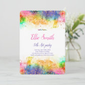 編集可能な誕生日絵招待状 招待状 (スタンド正面)