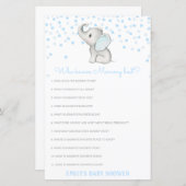 編集可能な誰がママ赤ちゃん最高のシャワーゲームを知っている (正面/裏面)