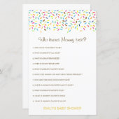 編集可能な誰がママ赤ちゃん最高のシャワーゲームを知っている (正面/裏面)