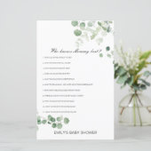 編集可能な誰がママ赤ちゃん最高のシャワーゲームを知っている