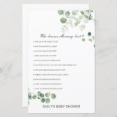 編集可能な誰がママ赤ちゃん最高のシャワーゲームを知っている