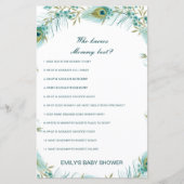 編集可能な誰がママ赤ちゃん最高のシャワーゲームを知っている (正面)