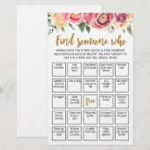 編集可能な誰を探すゲーム ビンゴゲーム (正面/裏面)