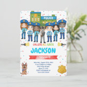 編集可能な警察の招待状 招待状 (スタンド正面)