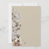 編集可能な質問素朴ブライダルシャワーゲームカード 招待状 (裏面)