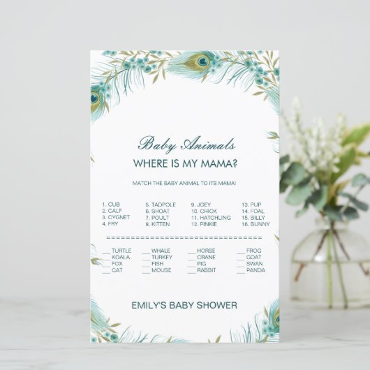 編集可能な赤ちゃん動物のマッチ、どこママw答え (スタンド正面)