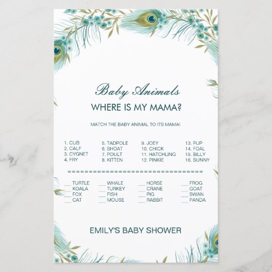 編集可能な赤ちゃん動物のマッチ、どこママw答え (正面)