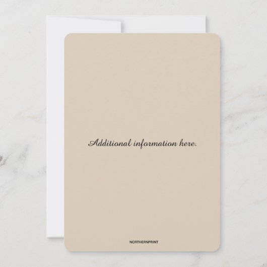 編集可能な超音波ベビーシャワー 招待状 (裏面)