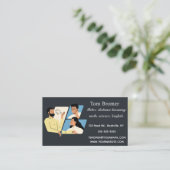 編集可能な距学離のチュートリアル 名刺 (スタンド正面)