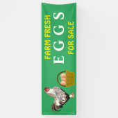 編集可能な農場生卵の販売 横断幕 (縦)