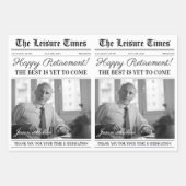 編集可能な退職新聞フラワーブーケ ラッピングペーパーシート (正面3)