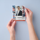 編集可能な選挙キャンペーンフォトフライヤー チラシ (手)