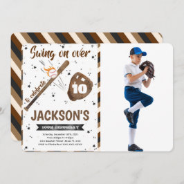 編集可能な野球の写真招待状 招待状