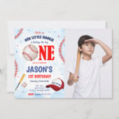 編集可能な野球の写真招待状 招待状 (正面)