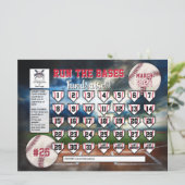 編集可能な野球カレンダー資金調達者フライヤー 招待状 (スタンド正面)