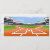 編集可能な野球チケットスポーツ誕生日パーティー 招待状 (裏面)