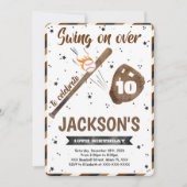 編集可能な野球招待状 招待状 (正面)