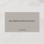 編集可能な金属検出器ホビーリストトレジャーハンター 名刺 (裏面)