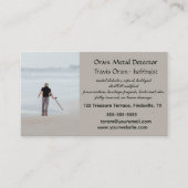 編集可能な金属検出器ホビーリストトレジャーハンター 名刺 (正面)