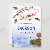 編集可能な釣りの誕生日招待状 招待状 (正面)