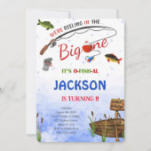 編集可能な釣りの誕生日招待状 招待状 (正面)