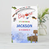 編集可能な釣り誕生日招待状 招待状 (スタンド正面)