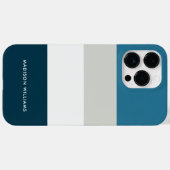 編集可能な銘文カラーブロック水平ストライプ Case-Mate iPhoneケース (裏面 (横))