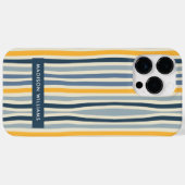 編集可能な銘文色付き線ミニマル Case-Mate iPhoneケース (裏面 (横))