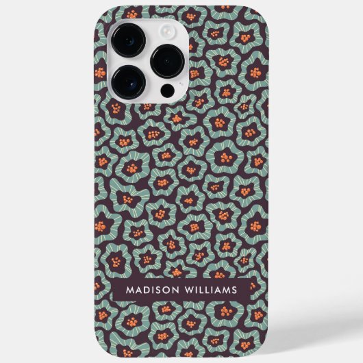 編集可能な銘文 フラワーミニマリスト Case-Mate iPhoneケース (裏面)