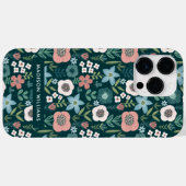 編集可能な銘文 フラワーミニマリスト Case-Mate iPhoneケース (裏面 (横))