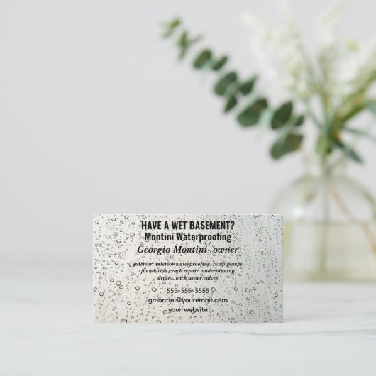 編集可能な防水 名刺 (スタンド正面)