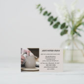 編集可能な陶芸スタジオ 名刺 (スタンド正面)