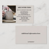 編集可能な陶芸スタジオ 名刺 (正面/裏面)