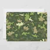 編集可能な陸軍写真招待状 招待状 (裏面)