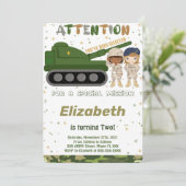 編集可能な陸軍招待状 招待状 (スタンド正面)