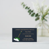 編集可能な雪の除去 名刺 (スタンド正面)