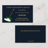 編集可能な雪の除去 名刺 (正面/裏面)