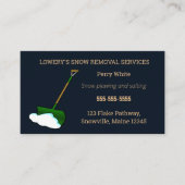 編集可能な雪の除去 名刺 (正面)