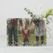 編集可能な雪の雪の雪の雪の雪の祝日フォトカード シーズンカード (スタンド正面)