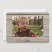 編集可能な雪の雪の雪の雪の雪の祝日フォトカード シーズンカード (裏面)