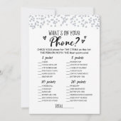 編集可能な電話の内容ブライダルシャワーカード 招待状 (正面)