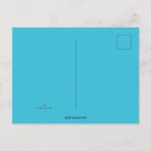 編集可能な青いタコのカード インビテーションポストカード (裏面)