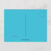 編集可能な青いタコ インビテーションポストカード (裏面)