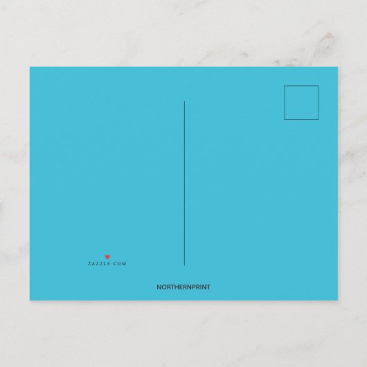 編集可能な青いタコ インビテーションポストカード (裏面)